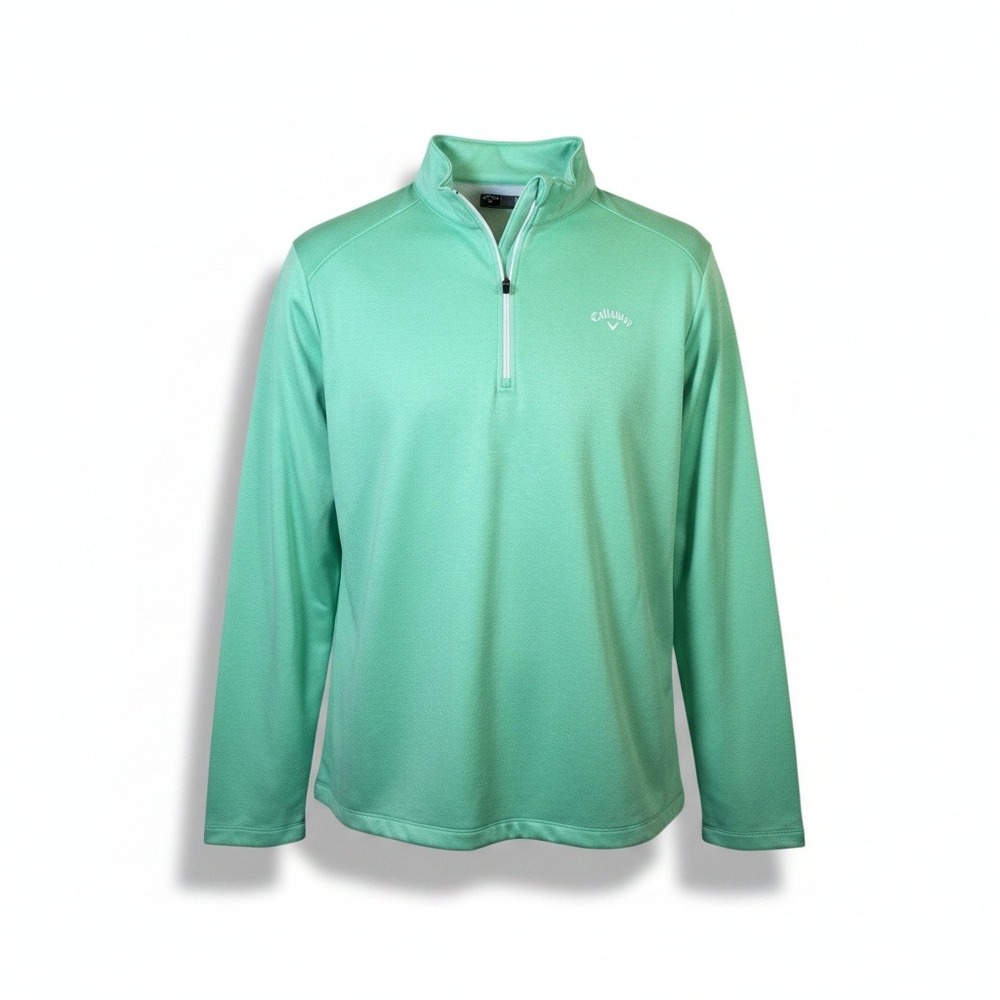 Callaway‎ Mens Mint Green Quarter Zip Golf Pullover Jacket Size XXL Pocket